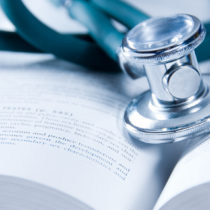 health care concept with a medical book